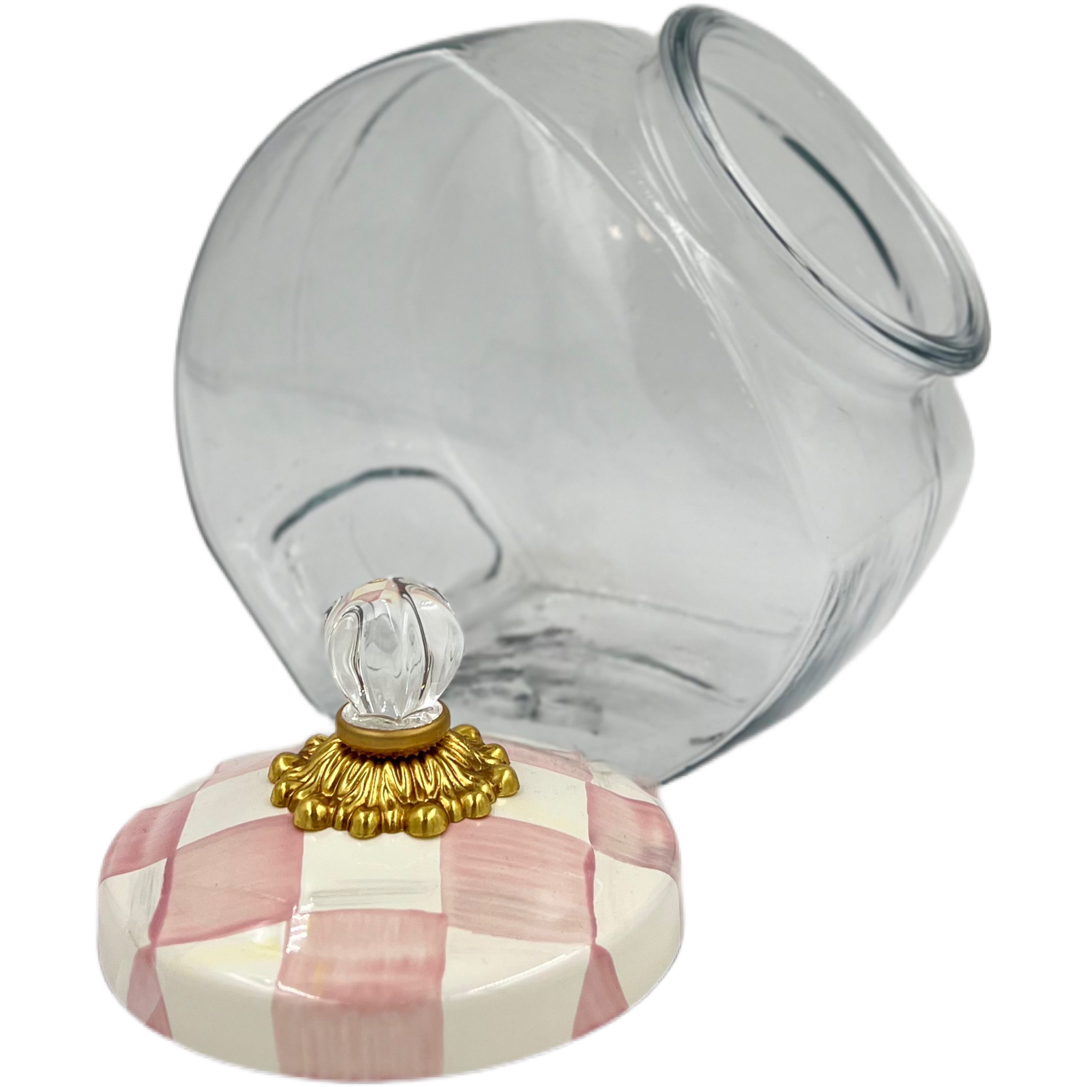 MacKenzie-Childs Rosy Check Cookie Jar