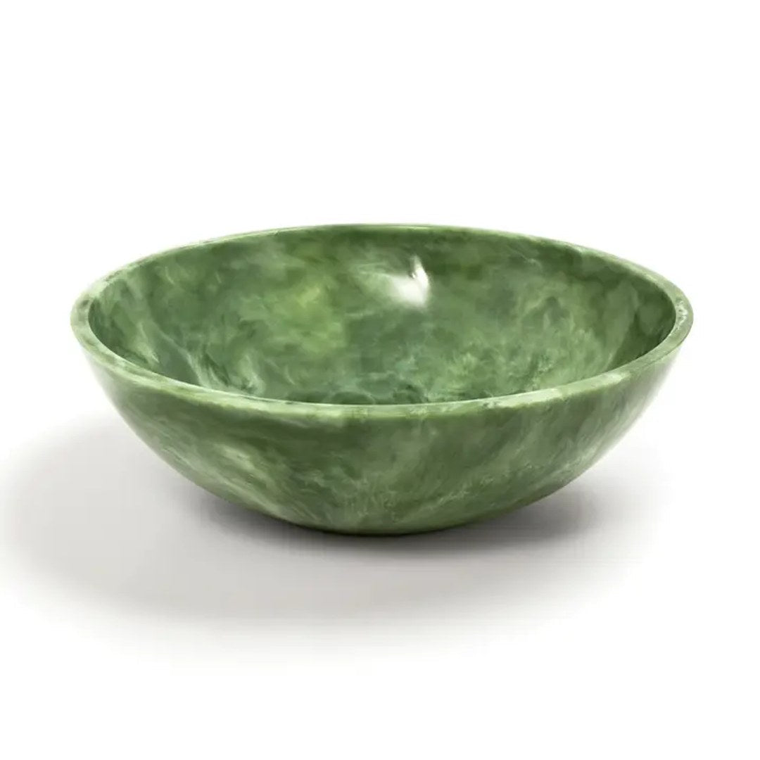 EveryWare Resin Bowl Green Swirl