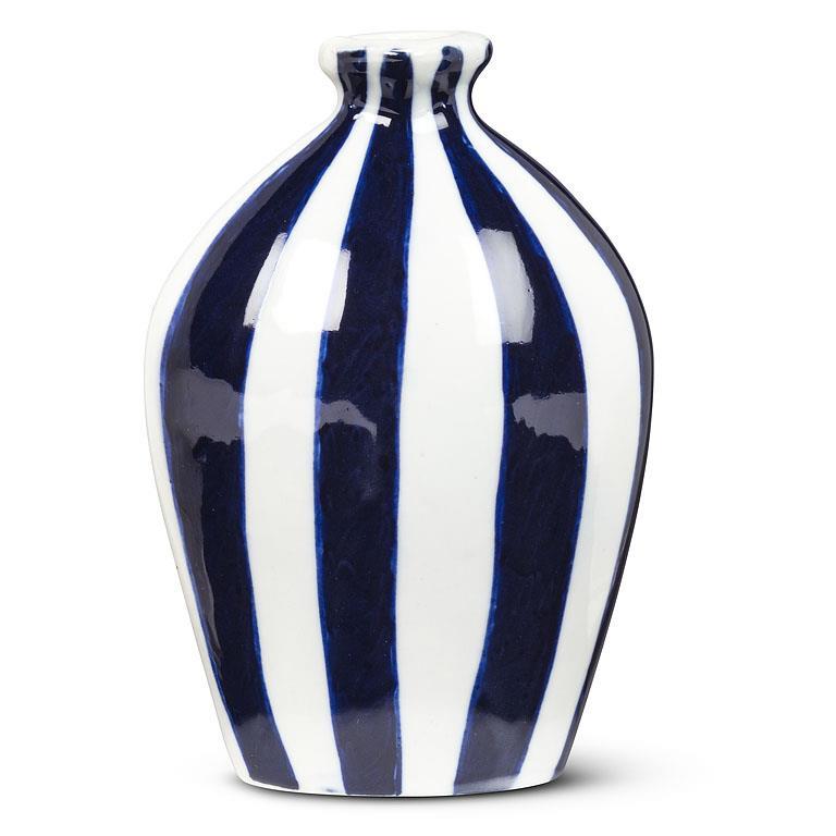 Tall Striped Bud Vase
