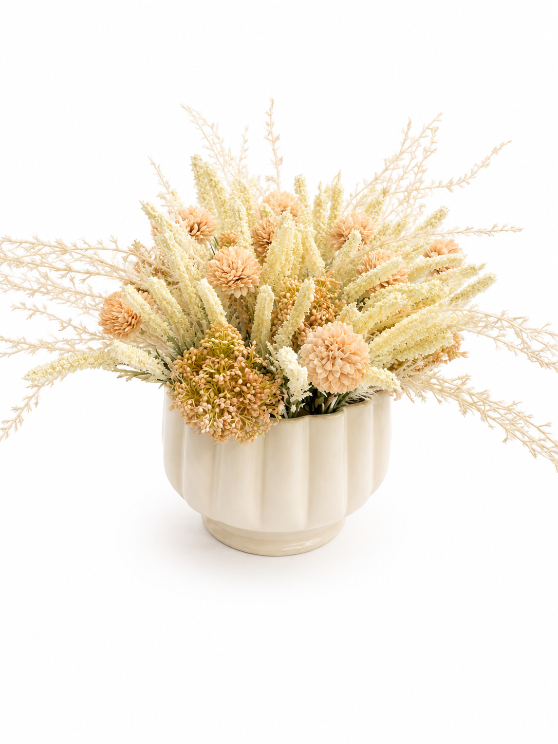 Pink Snowball In Compote Vase