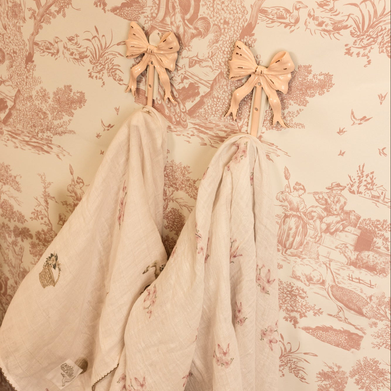 Petite Belle Butterfly Swaddle & Burp Cloth Set