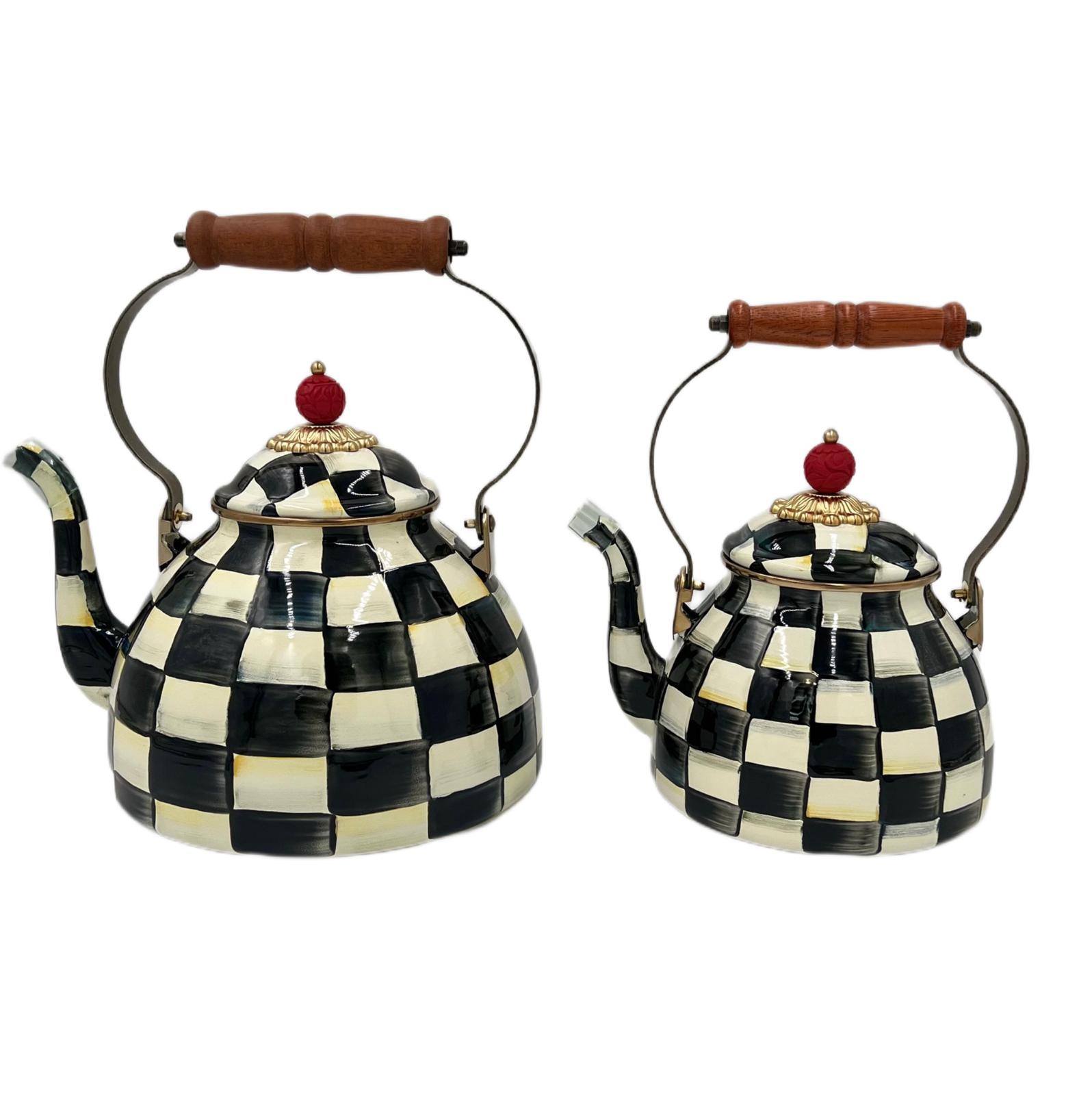 *NEW* shops Mackenzie Childs Courtly Check Tea