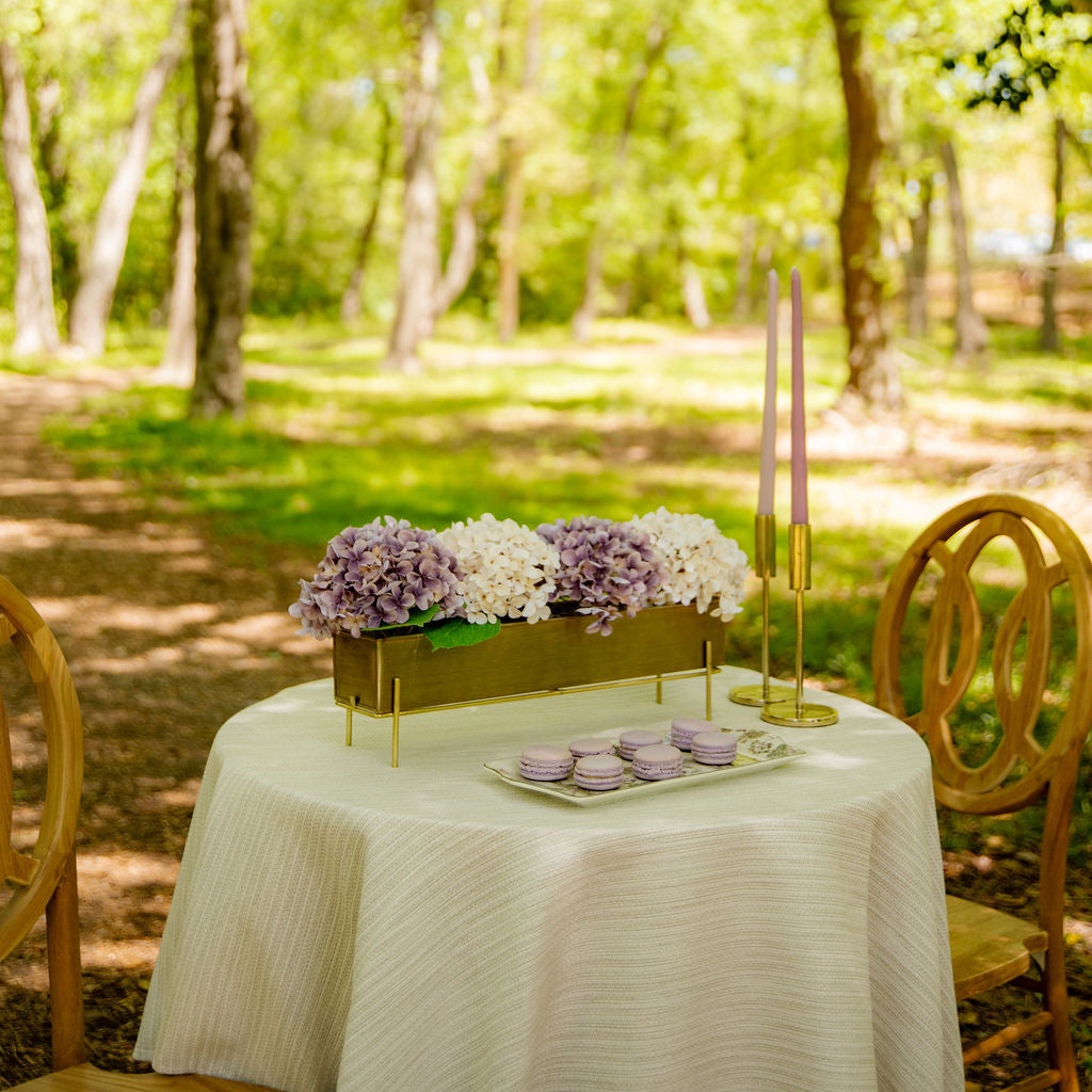 Flaura Cream/Lavender Hydrangeas in Gold