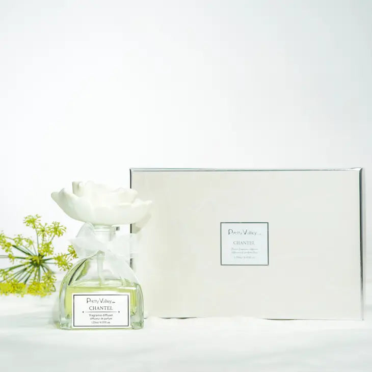 Chantel Sunshine Rose Ceramic Flower Diffuser Gift Set