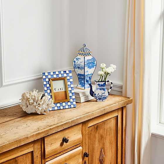 MacKenzie-Childs Toile Tea Pot Vase