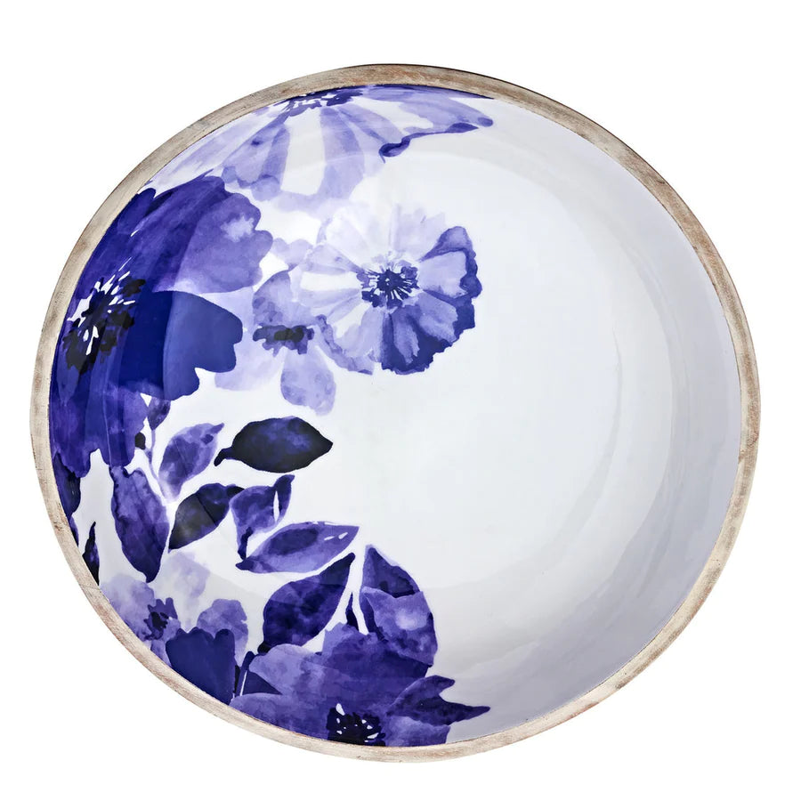 Claro Blue & White Wash Salad Bowl