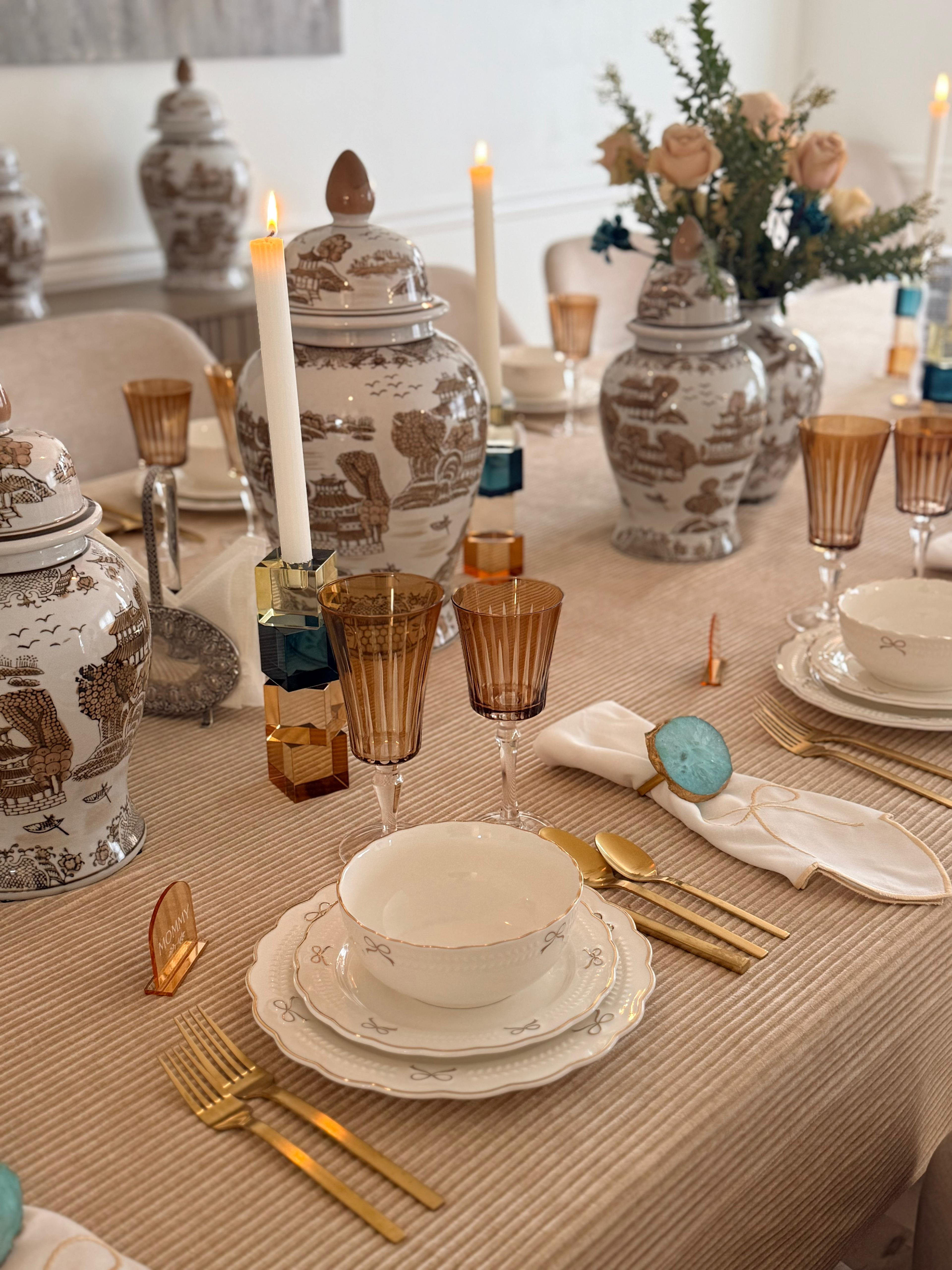Adorn Your Table Velvet Ribbed Tablecloth
