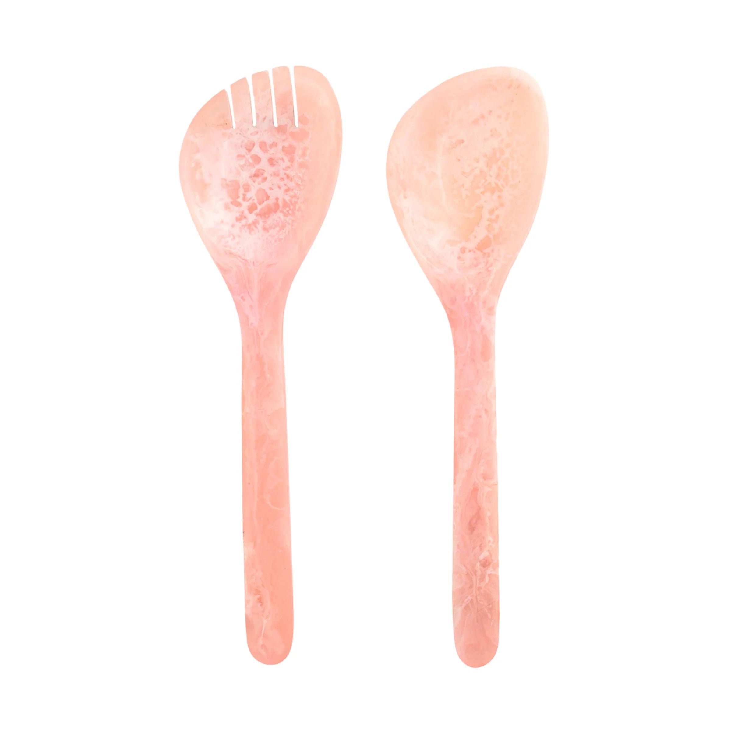 Lucente Pink Resin Salad Server Set
