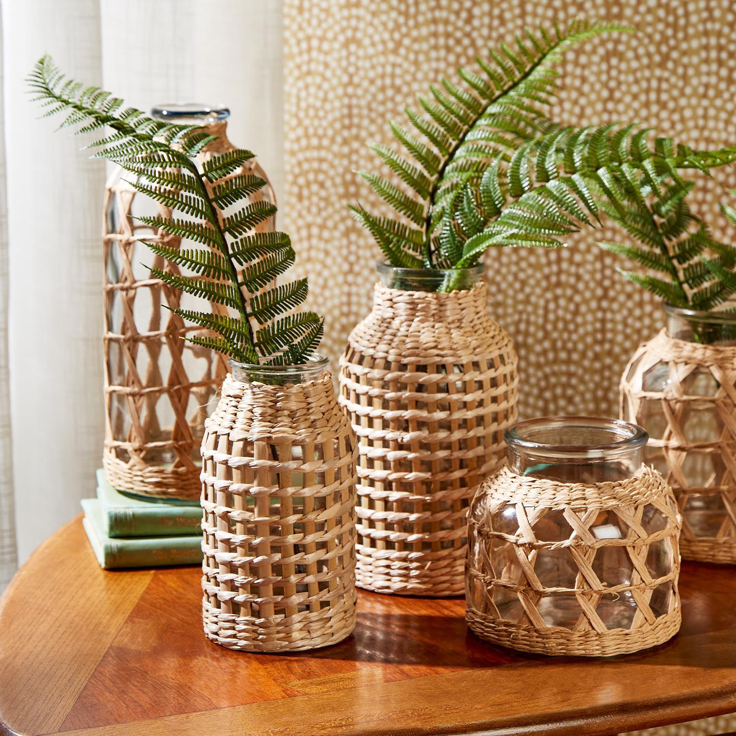 Hand-Woven Lattice Vase
