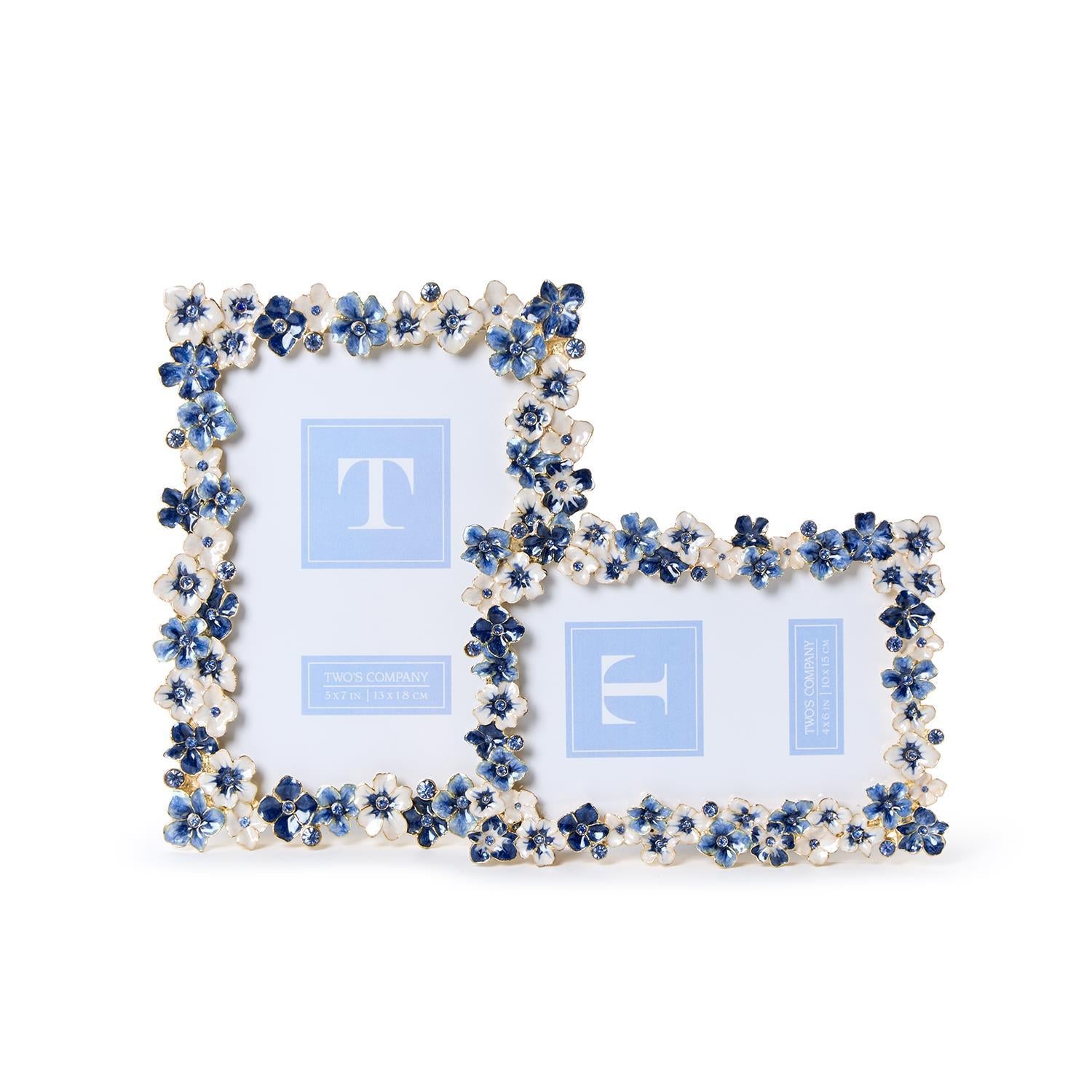 Hydrangea Enamel Photo Frame