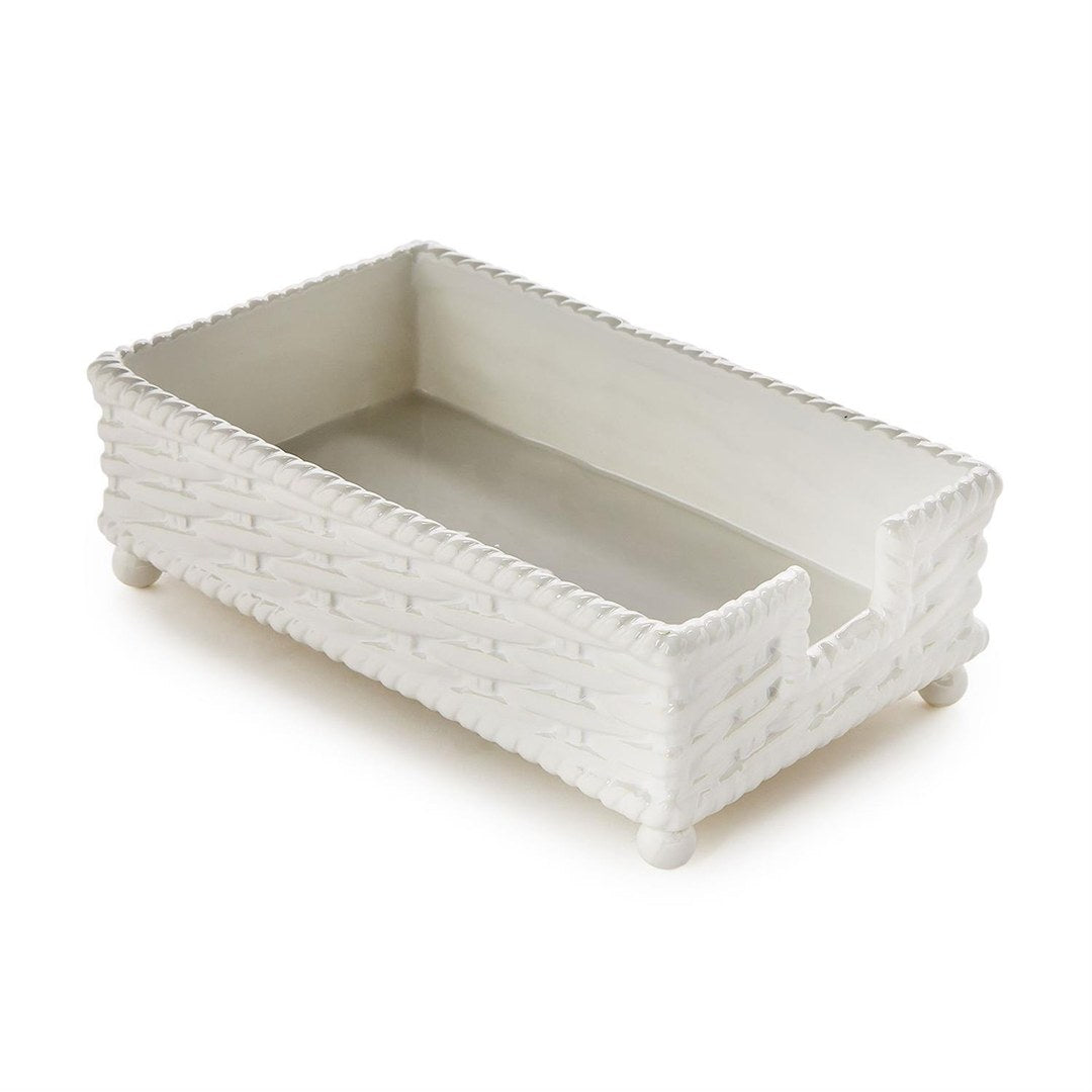 Basketweave Guest Towel Utensil Holder