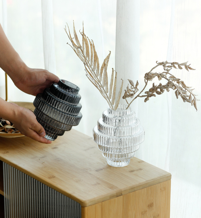 Tower Shaped Thick Glass Vase