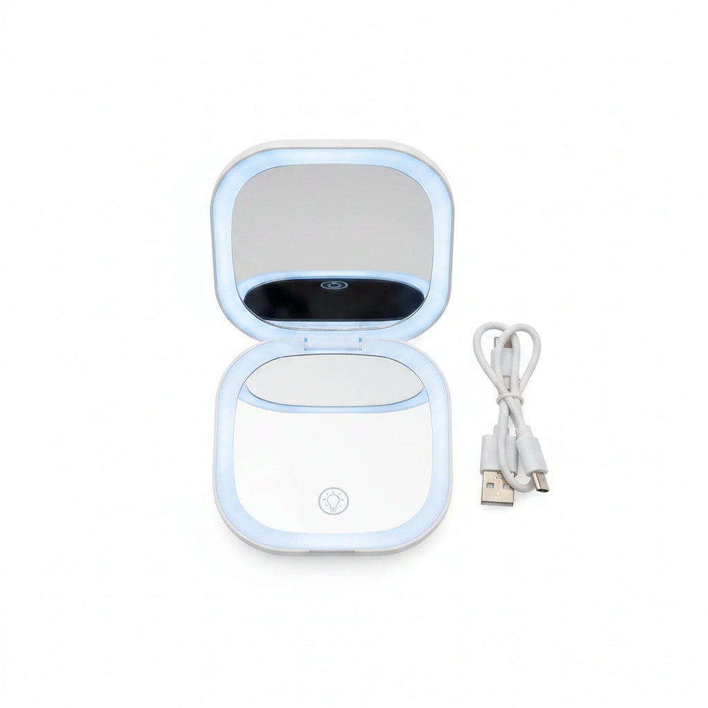 Blue Bow LED Compact Mirror