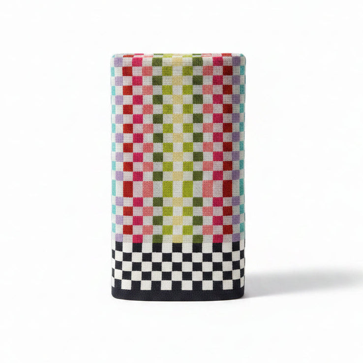 MacKenzie-Childs Rainbow Micro Check towel