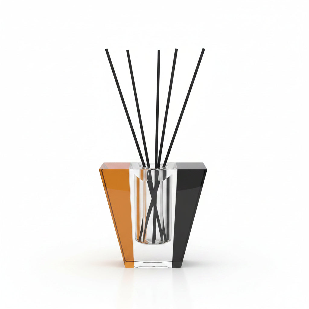 Solar Prism Color Crystal Reed Diffuser/Vase - Onyx & Amber