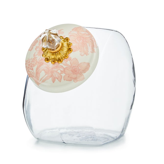 MacKenzie-Childs Rosy English Garden cookie jar