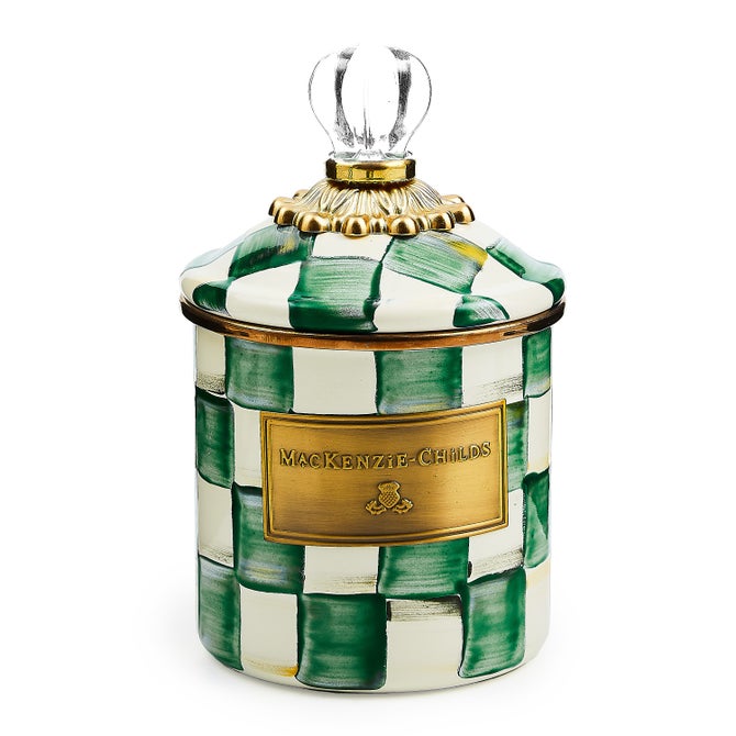 MacKenzie-Childs Emerald Check Canister