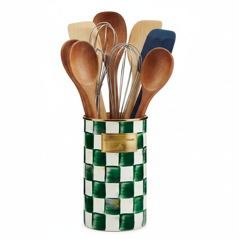 MacKenzie-Childs Check Utensil Holder