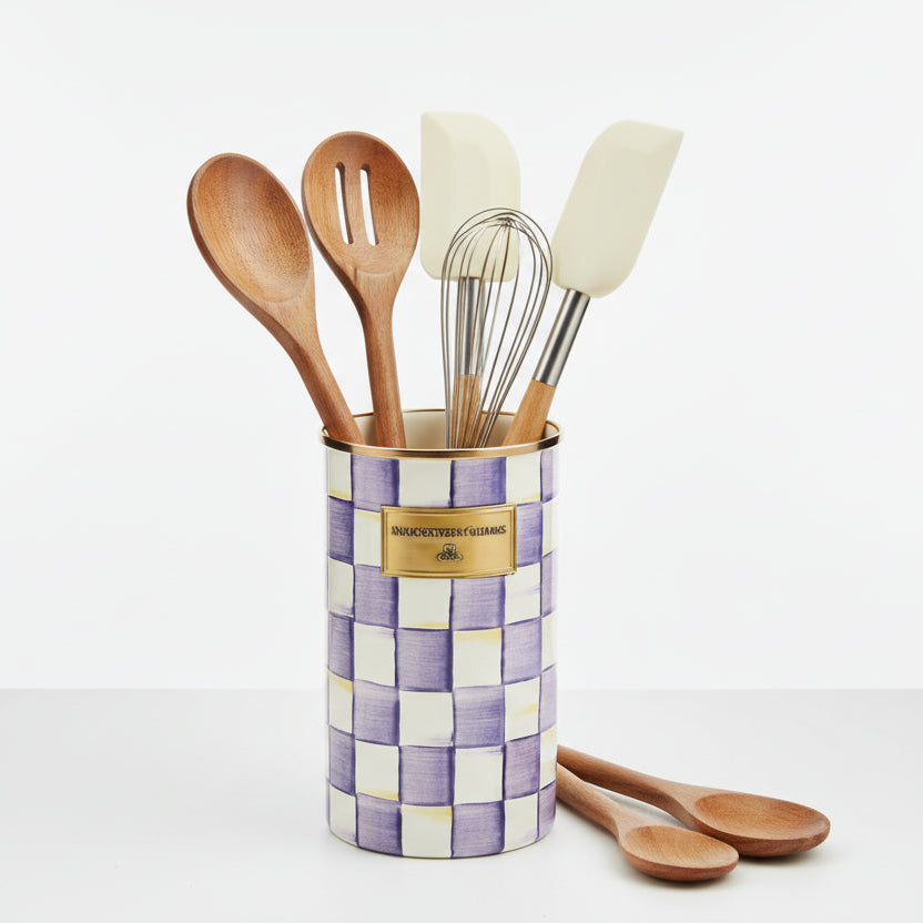 MacKenzie-Childs Check Utensil Holder