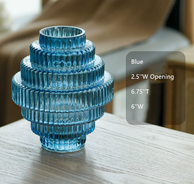 Tower Shaped Thick Glass Vase