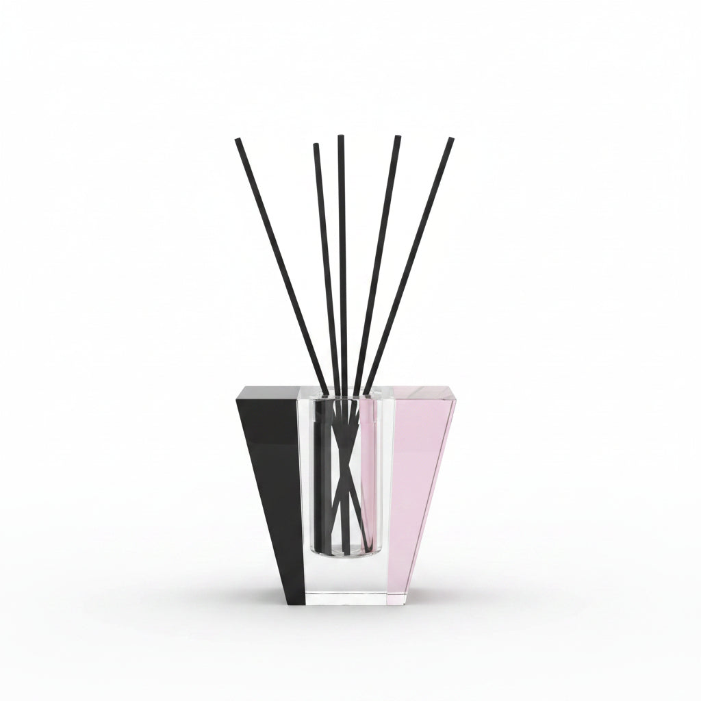 Solar Prism Color Crystal Reed Diffuser/Vase - Onyx & Rose