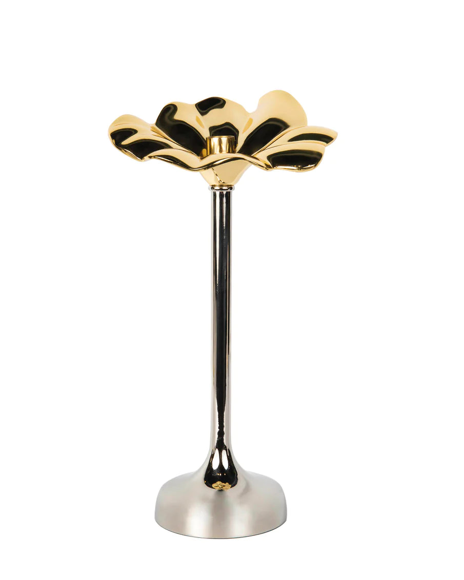 Blossom Two-Tone Tapered Candle Holder- 18.5"