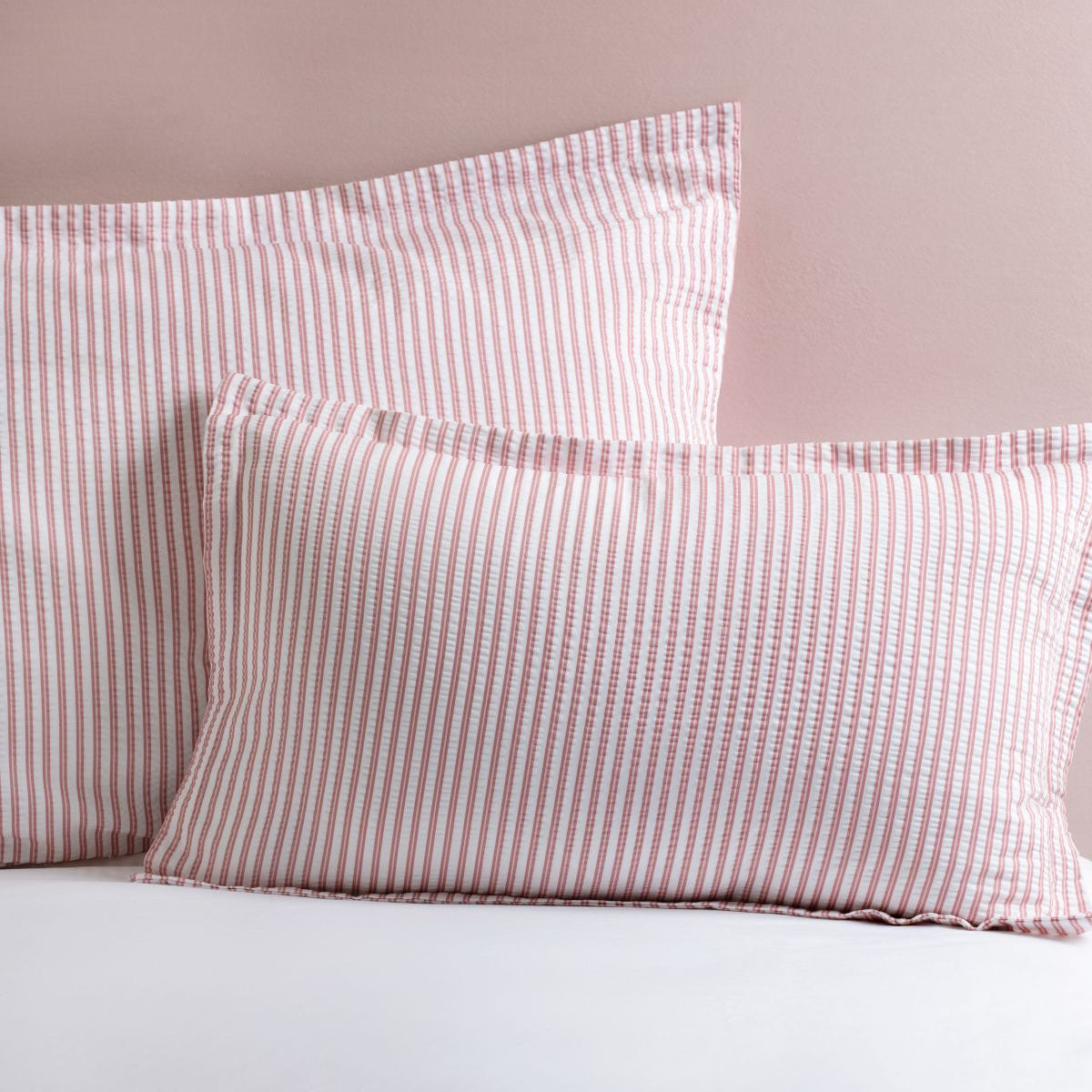 Aura Home Seersucker Duvet Set, Pink Petal Stripe
