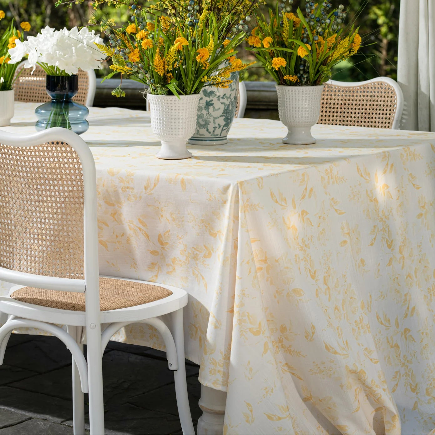 Adorn Your Table Butter Floral Tablecloth