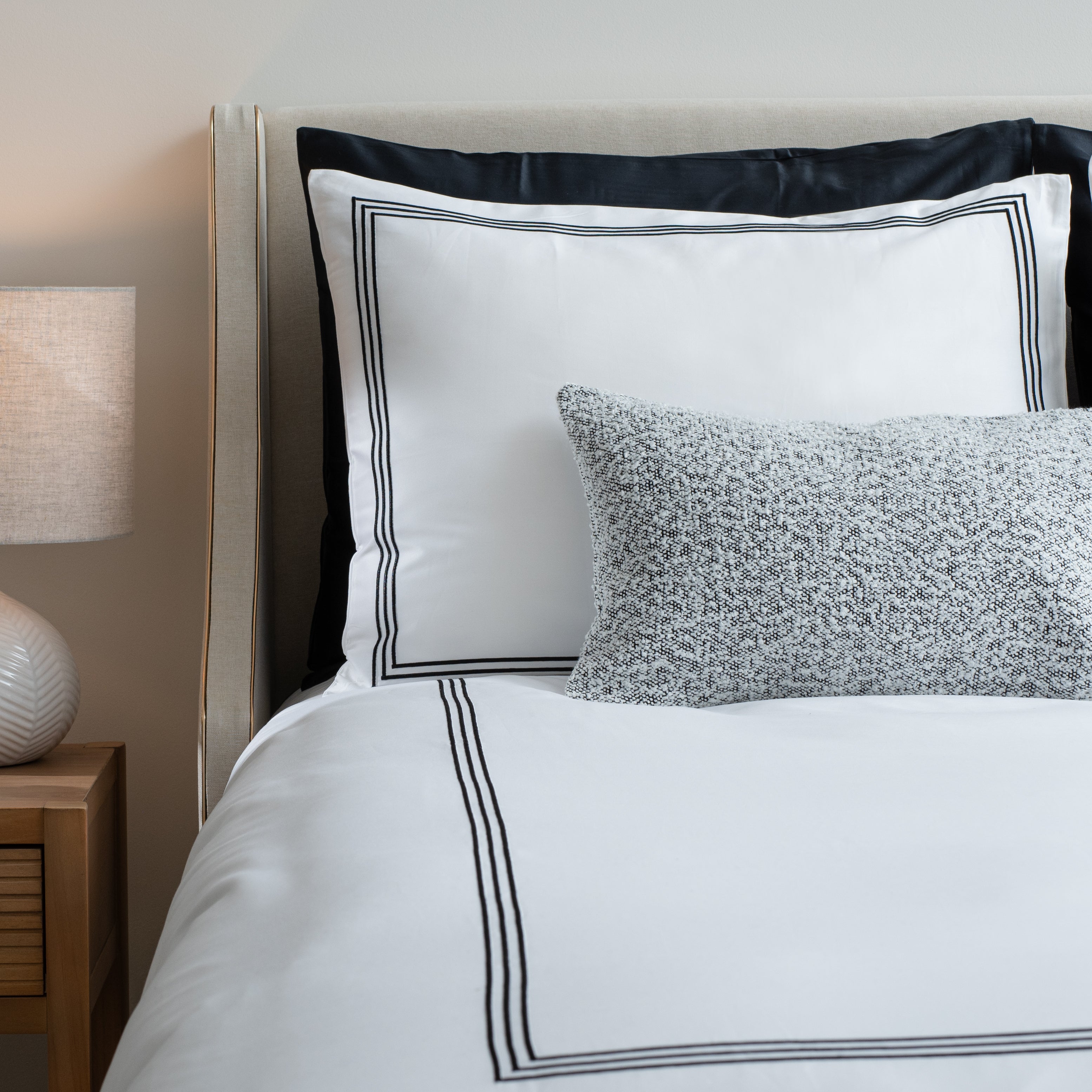 Aura & Belle Standard Embroidered Hotel Sham