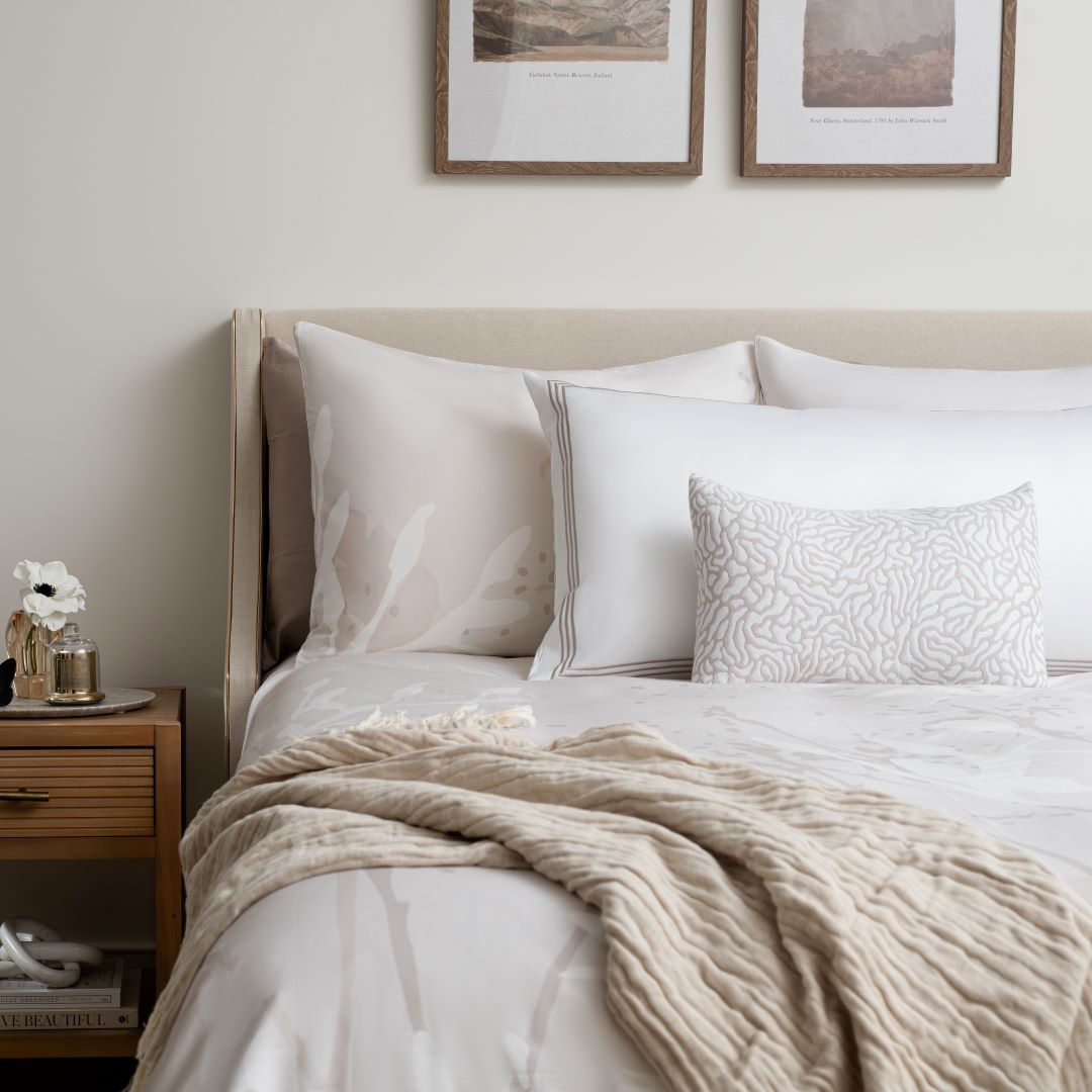 Aura & Belle Sand Mist Branch Duvet Set