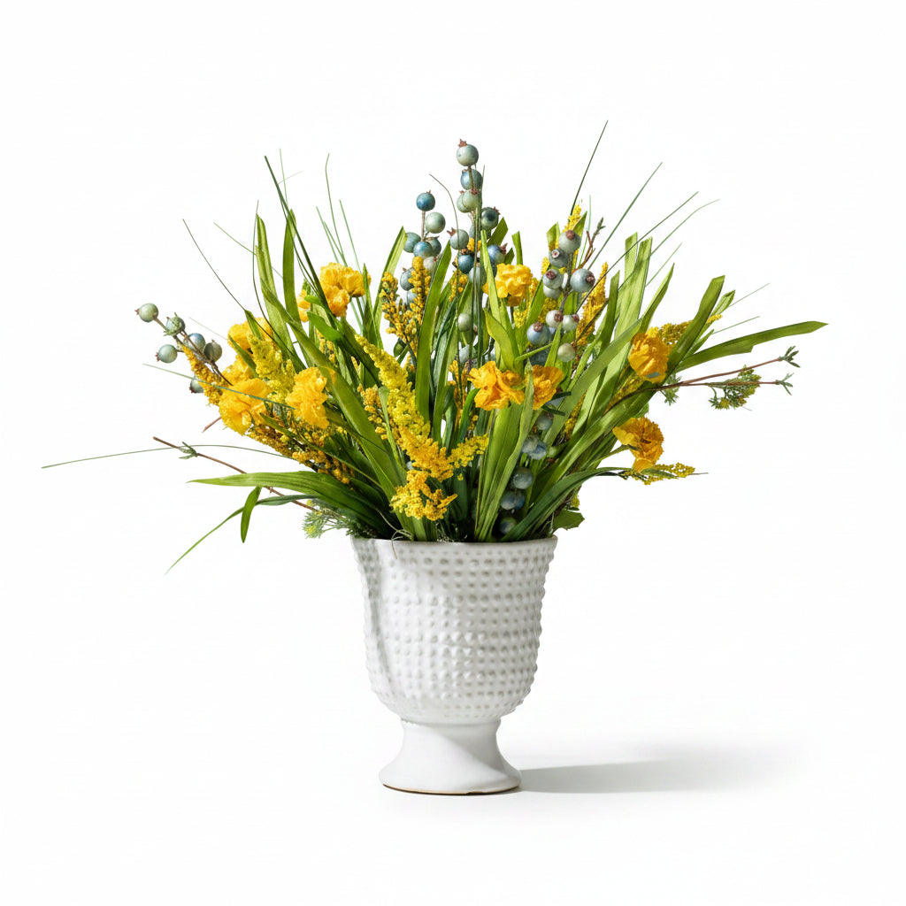 Flaura Wildflower Whimsy in Circle Textured Vase