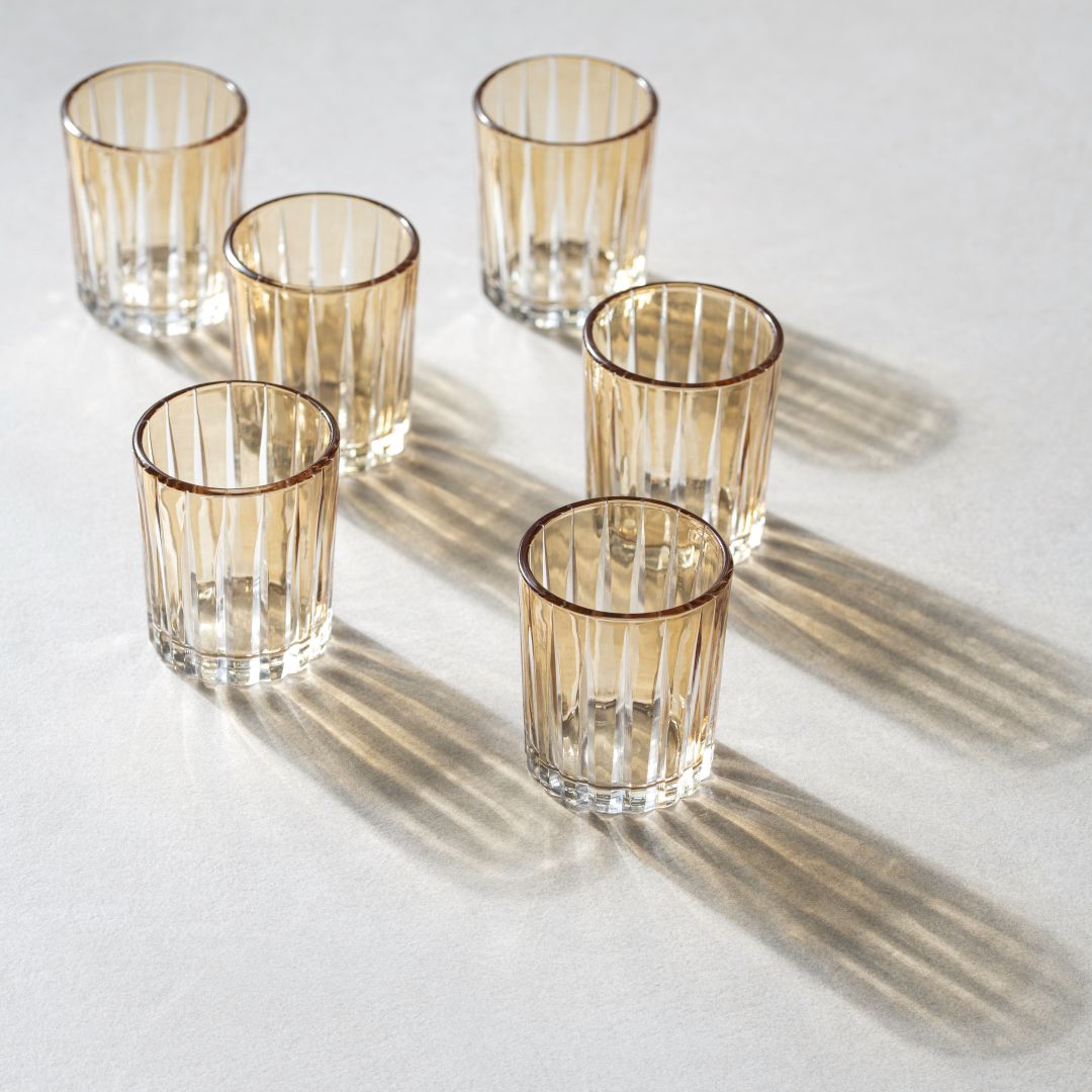 La Kasa Amber Shot Glasses