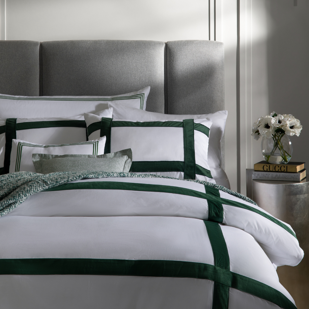 Aura Home Montreux Green Velvet Duvet Set