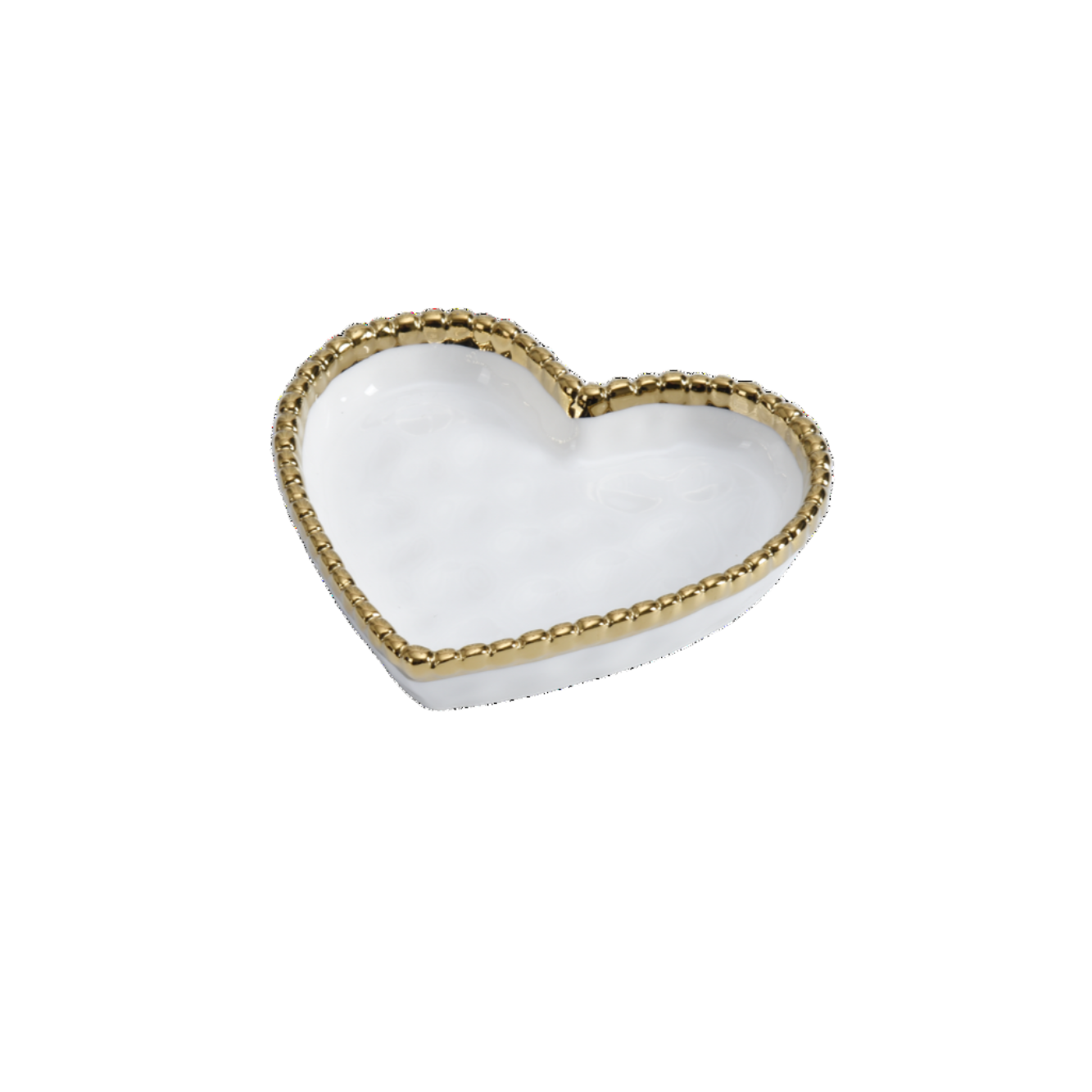 Gold Rimmed Mini Heart Dish