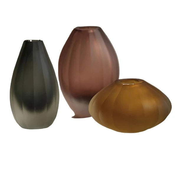 Zodax Milano cut and frosted glass bud vase