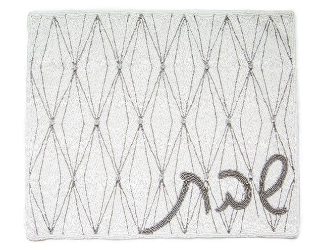 Glass Beaded Challah Cover- Diamond