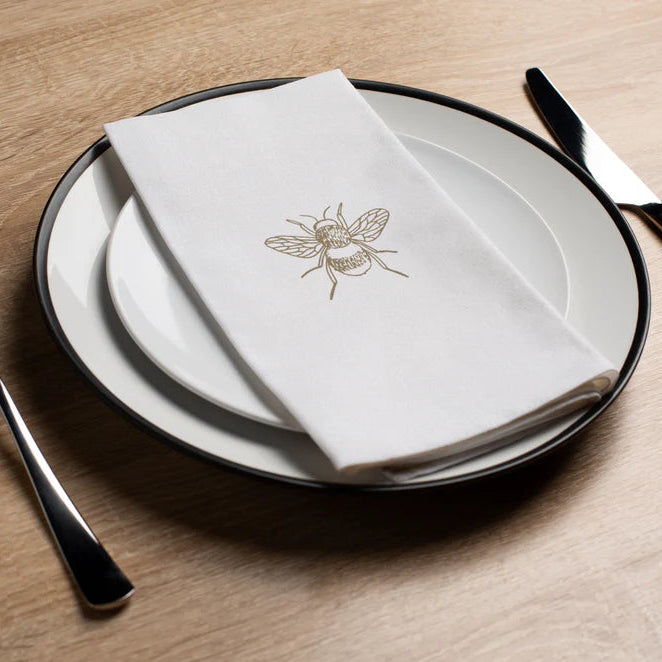 Bee Gold Printed Guest Towel