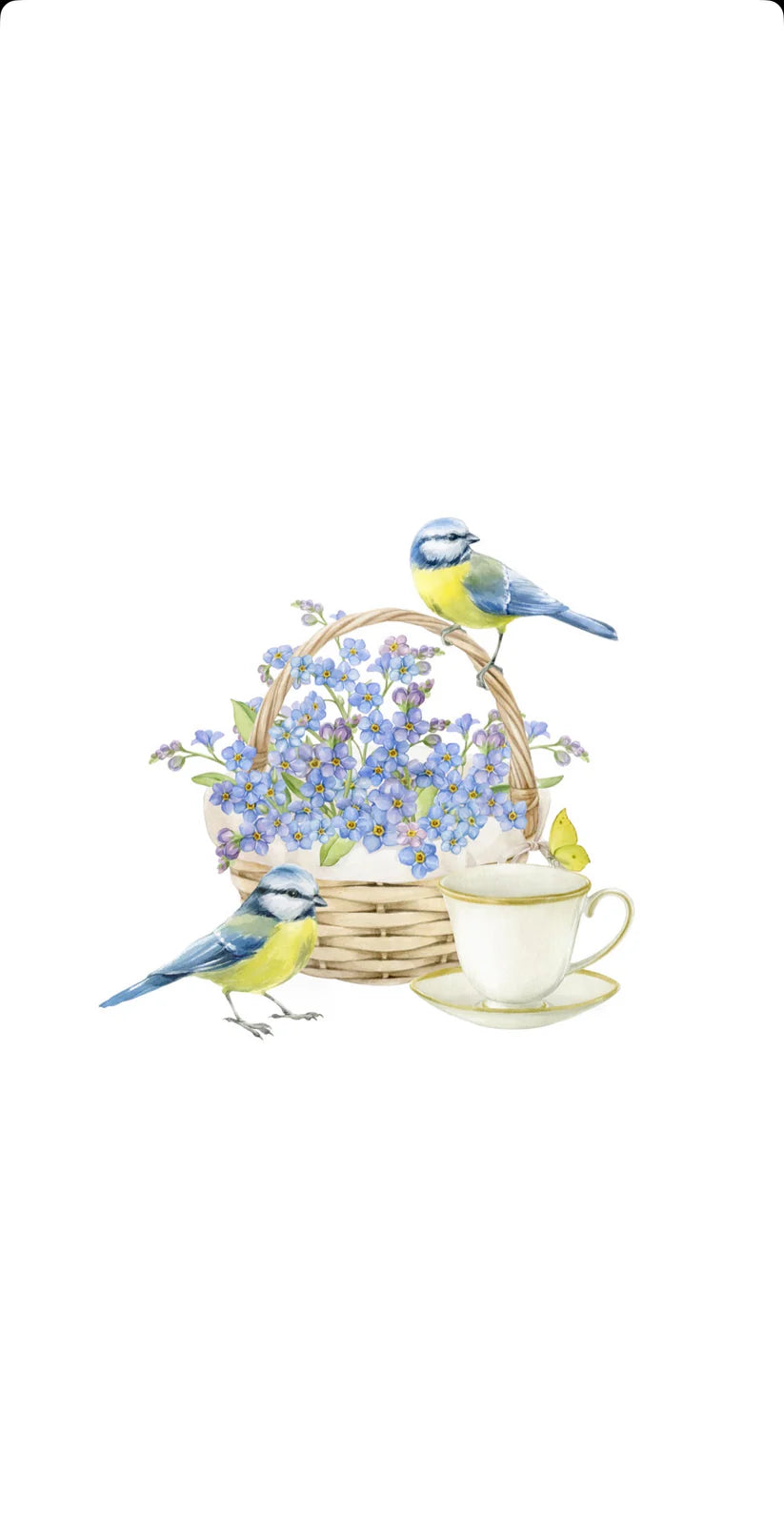Spring Blooms Tea Party Printed Guest Towel