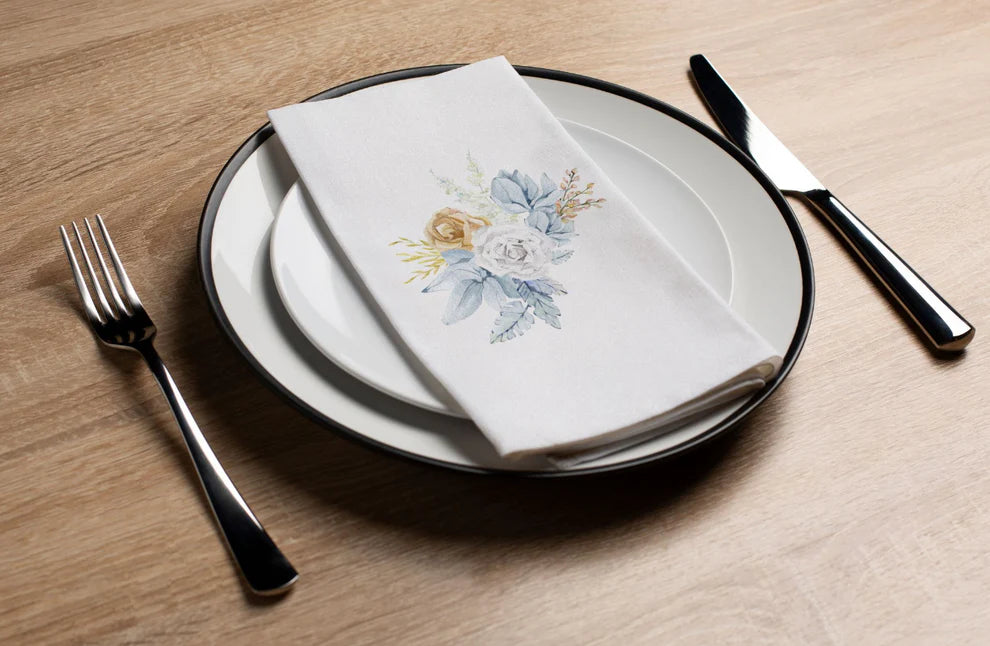 Pampas Rose Printed Guest Towel