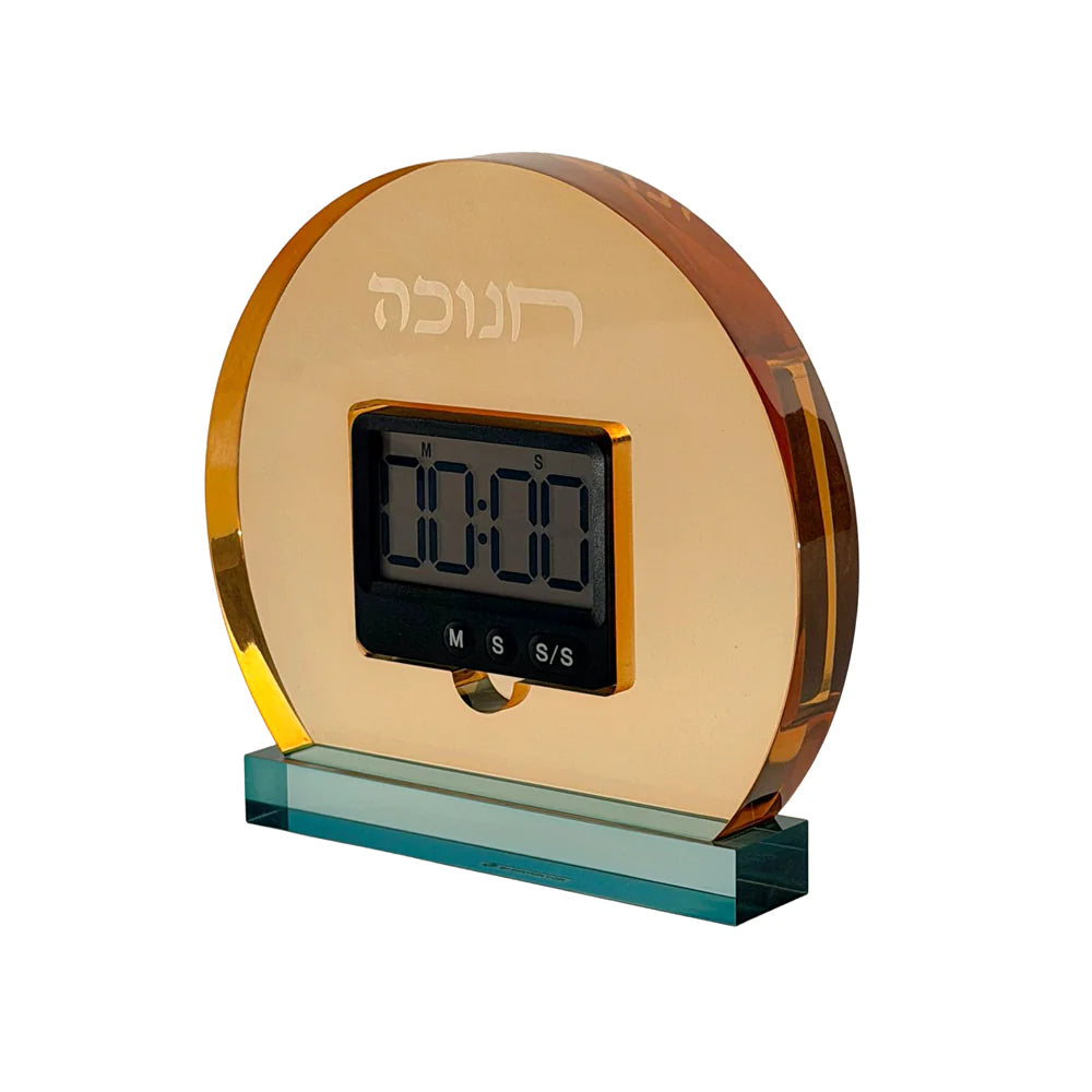 Amber & Teal Lucite Chanukah Timer