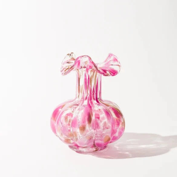 Blush Petal Glass Vase