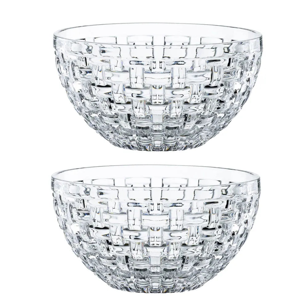 Bossa Nova Round Crystal Bowls- Set of 2