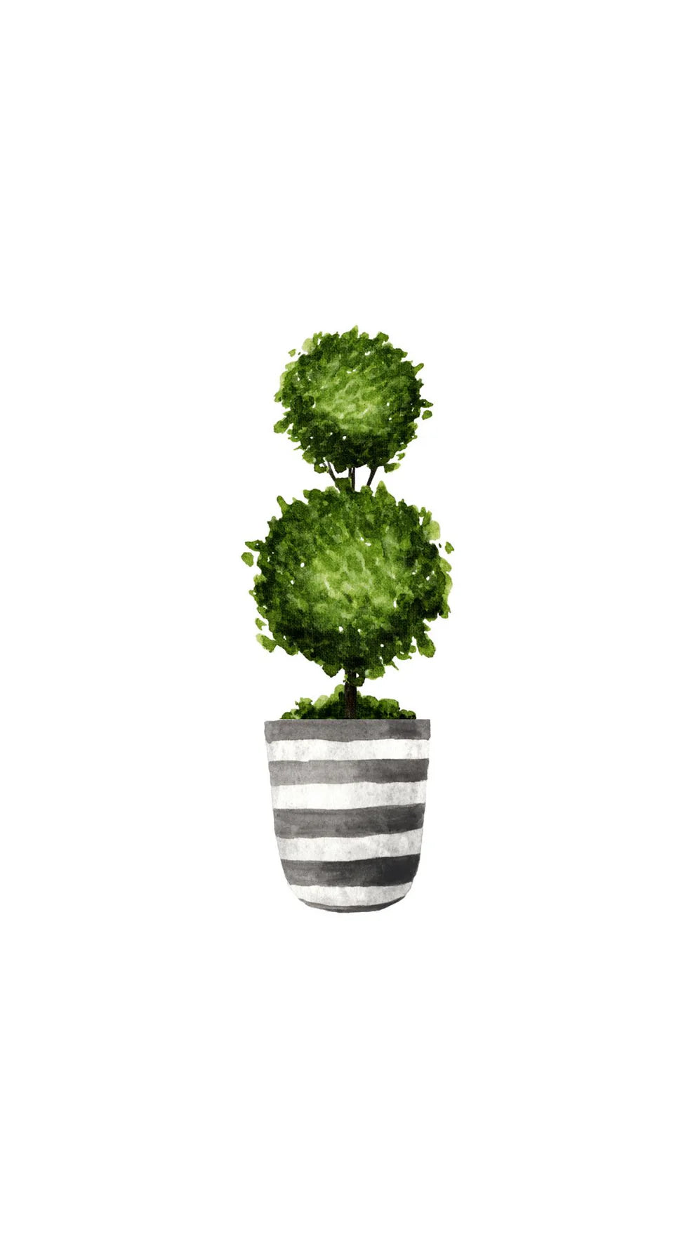 Topiary Design Printed Guest Towel
