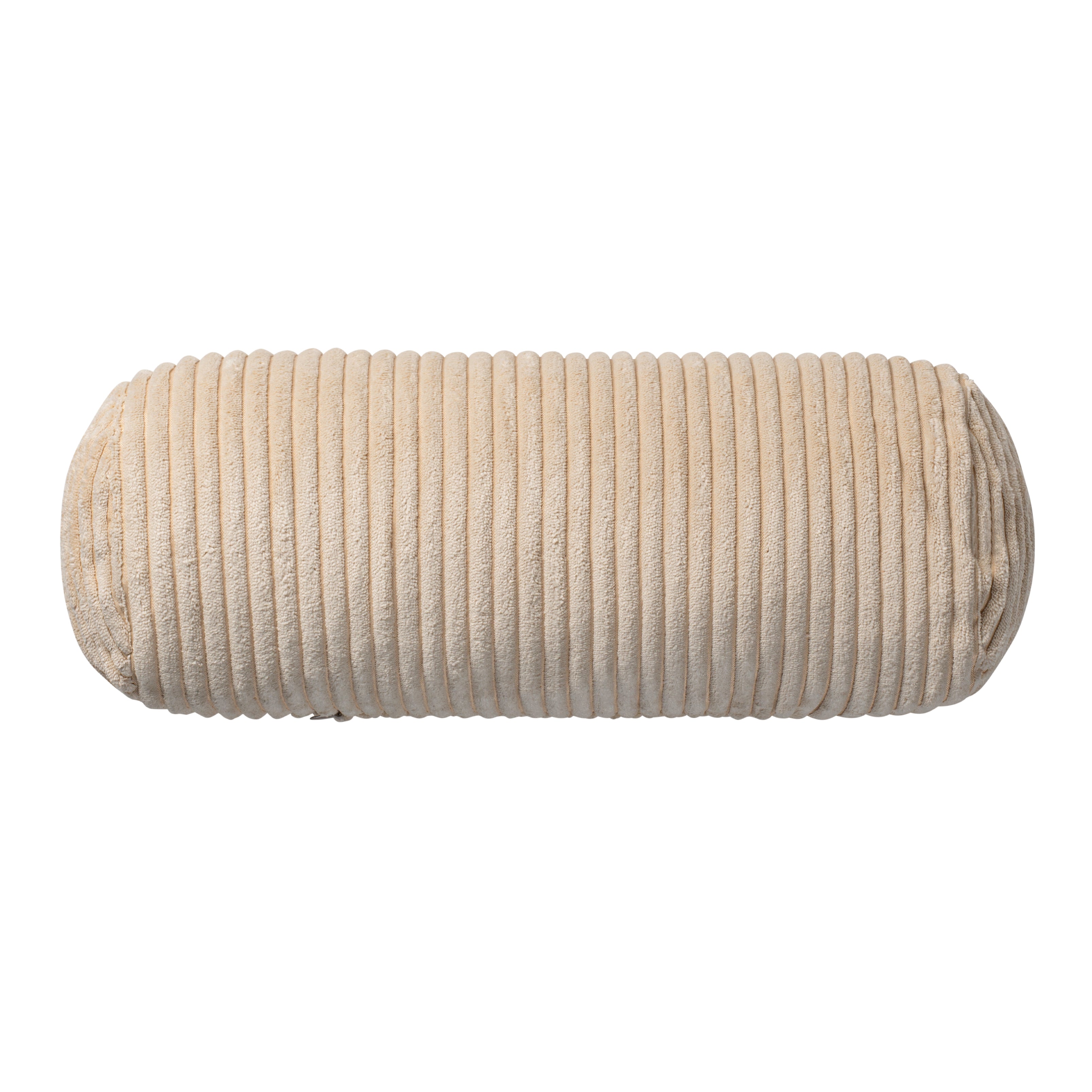 Aura Home Ivory Crème Ribbed Velour Throw Pillow