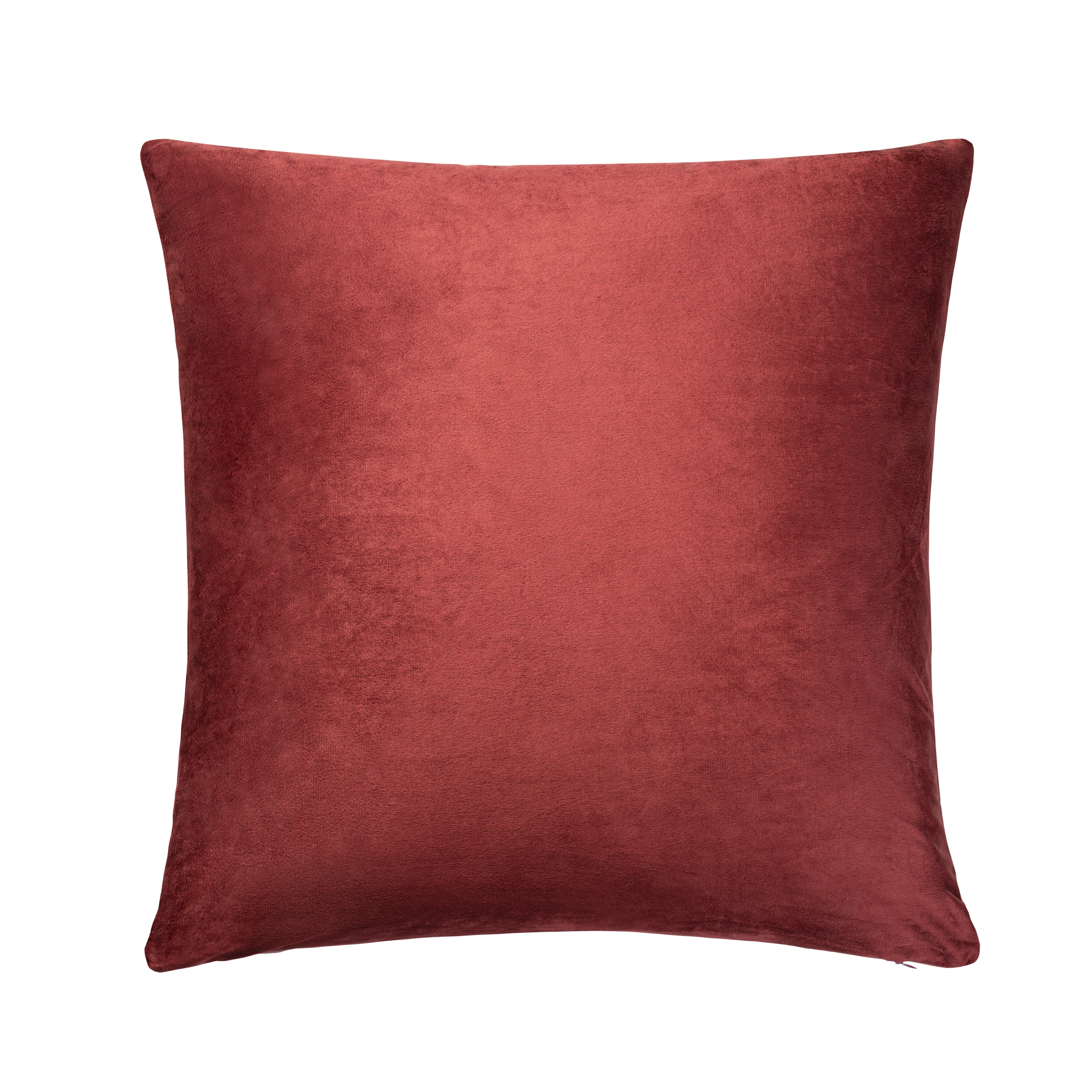 Aura Home Two-Tone Maroon Rose/Blush Velvet Throw Pillow
