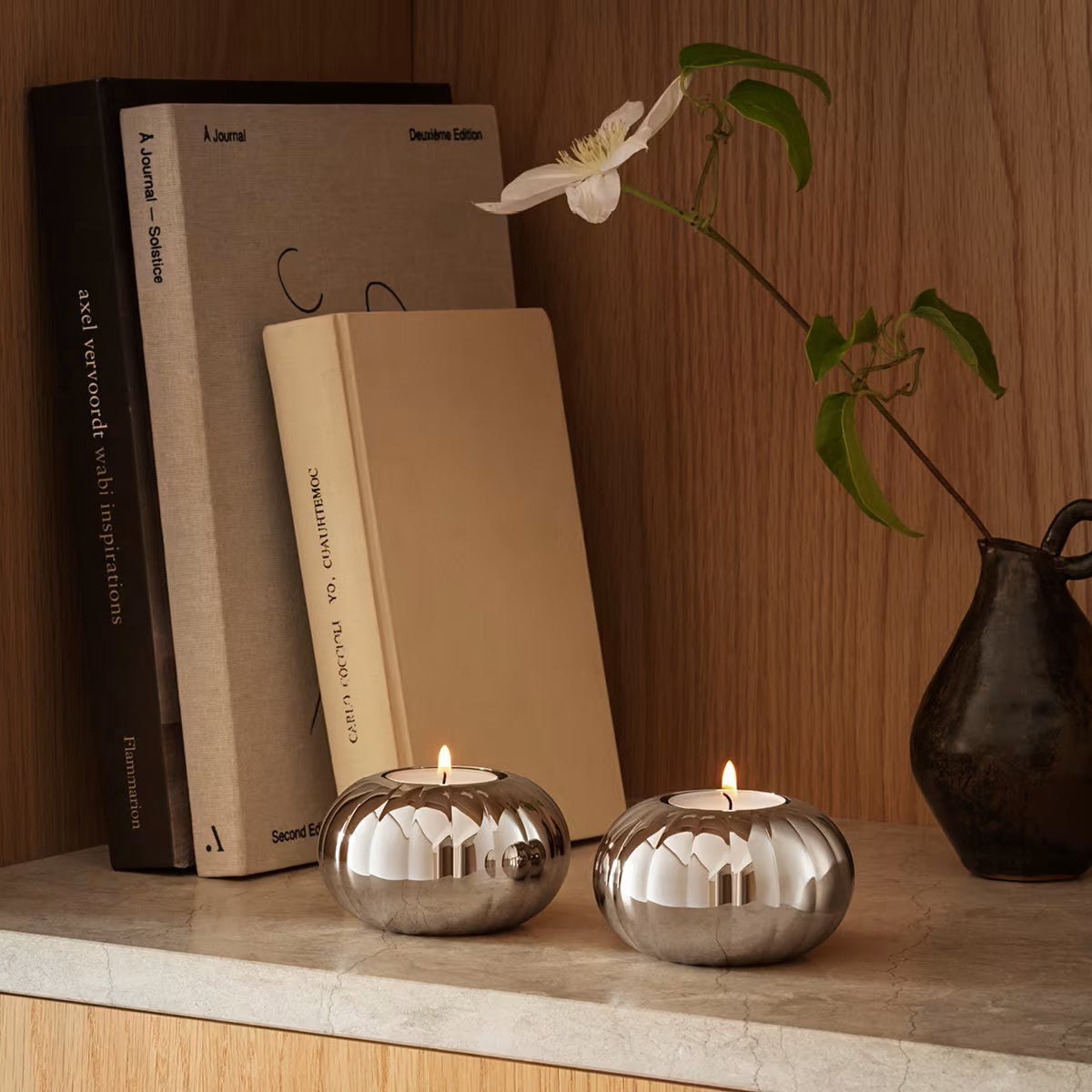 Georg Jensen Bernadotte Tealight Candleholder Set