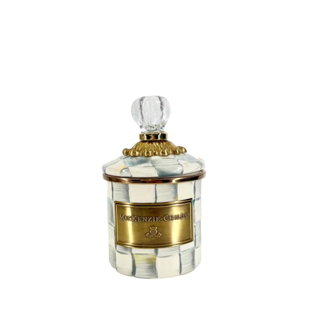 MacKenzie-Childs Sterling Check Mini Canister