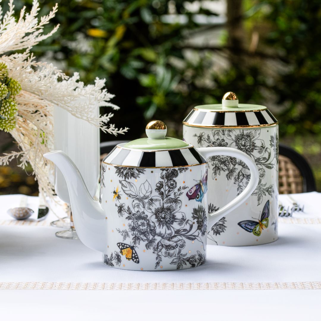 MacKenzie-Childs Butterfly Toile Teapot