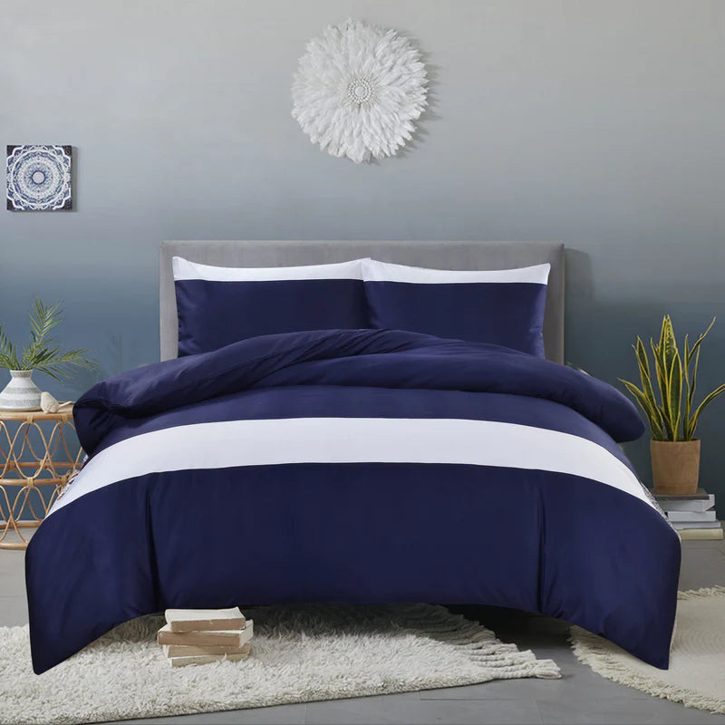 Aura Home navy sateen fitted sheet, Penthouse