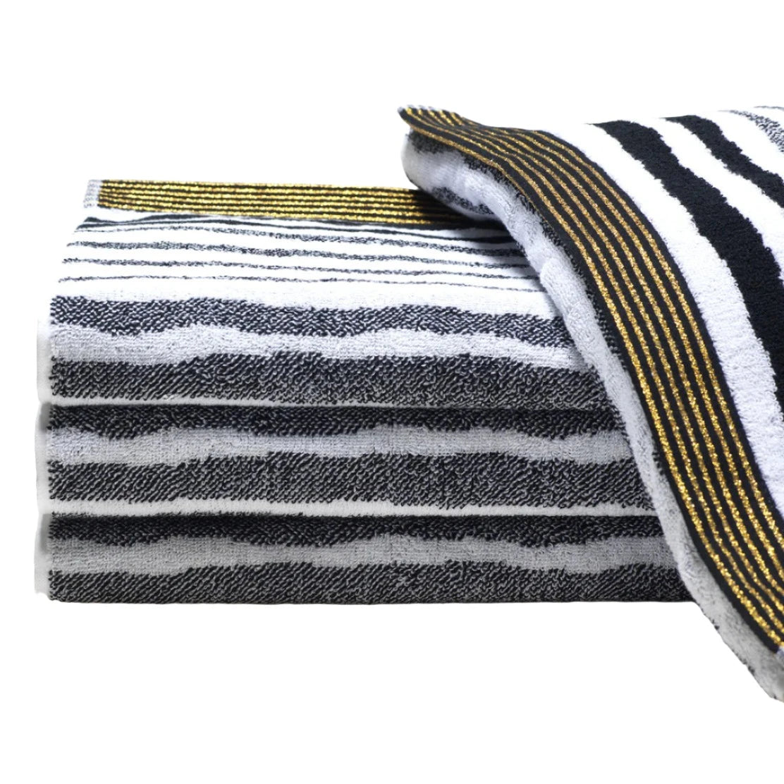 Streamers Black & White Hand Towel